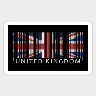 United Kingdom flag colors barcode Magnet